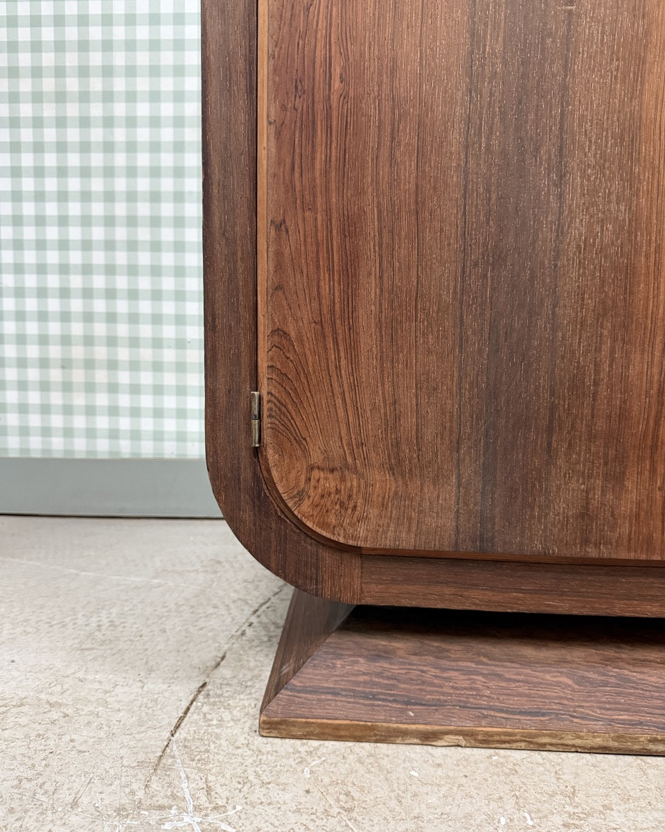 Large Art Deco Sideboard In Rosewood And Marble (renovated)-photo-2
