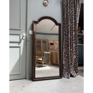 Grand miroir en bois perlé