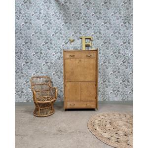 Secrétaire vintage en chêne années 60 (rénové)