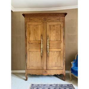 Armoire de mariage en chêne du 19ème