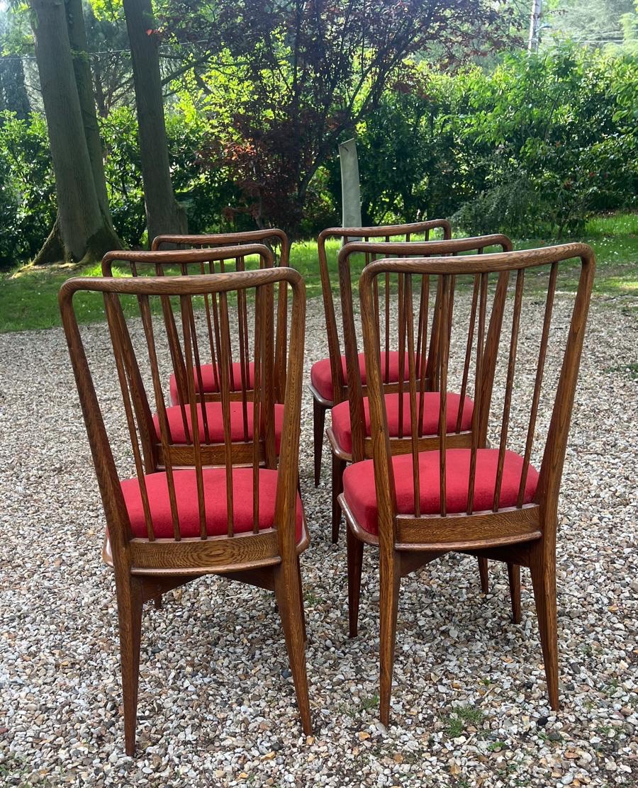 Ensemble de 6 chaises circa 1950-photo-3