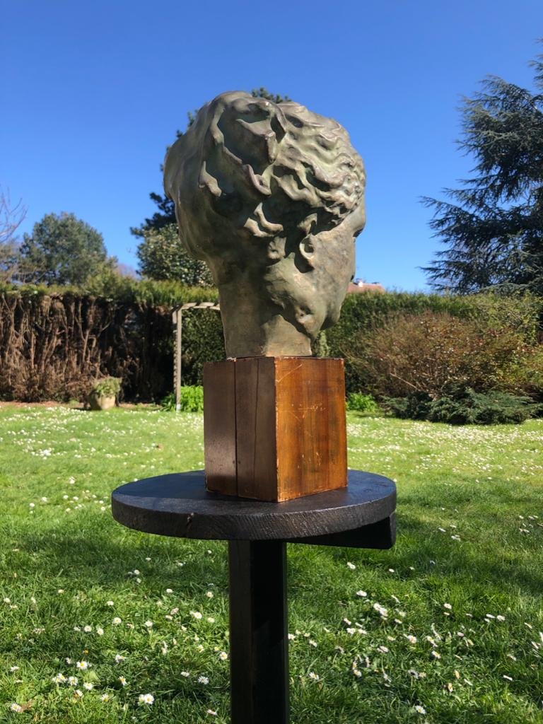 Patinated Plaster Sculpture-photo-2