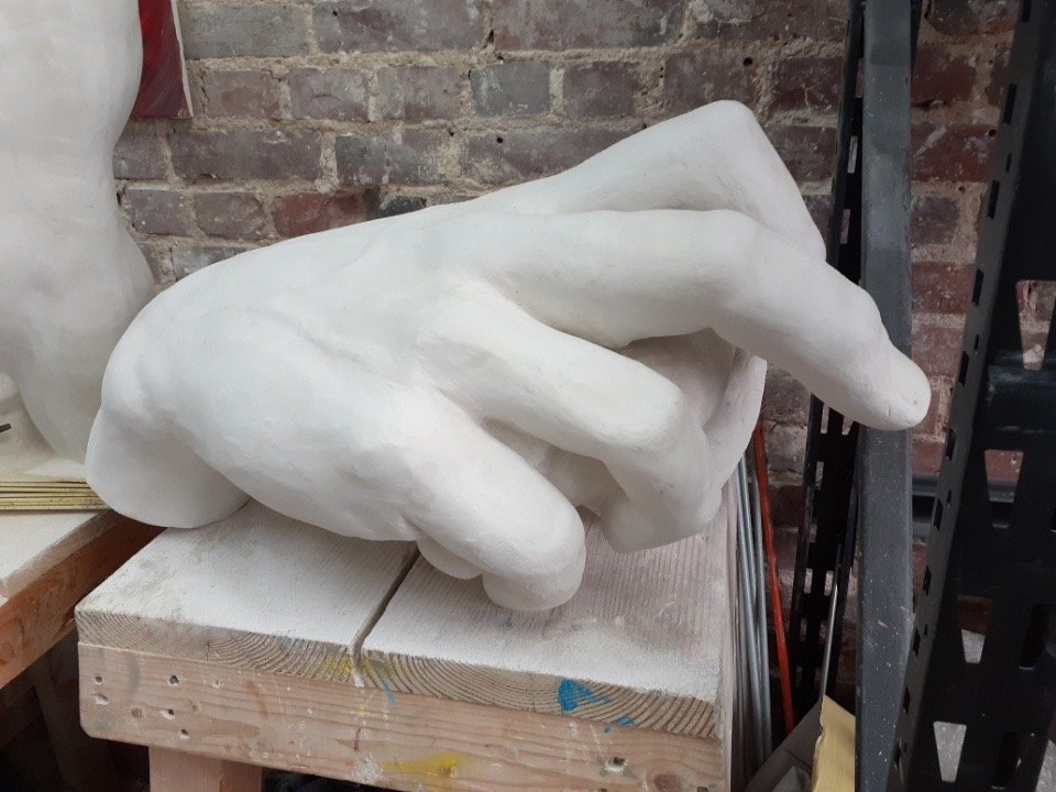 Plaster Hand Sculpture