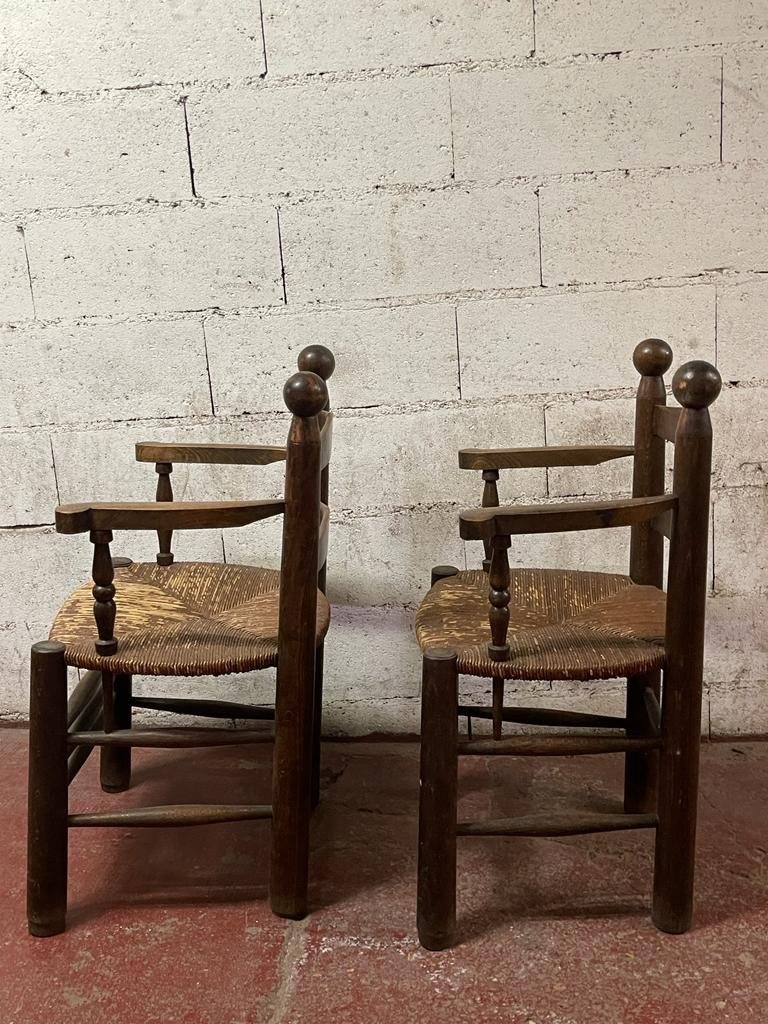 Paire De Fauteuils Charles Dudouyt-photo-2