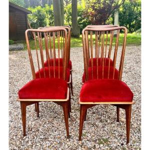 Ensemble de 6 chaises circa 1950