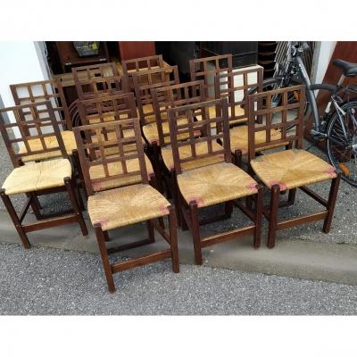 Series Of 12 Victor Courtray Chairs