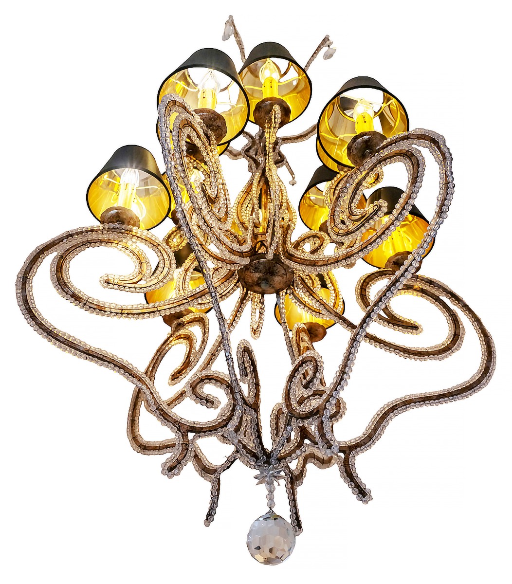 Pair Of Large French Crystal Chandeliers, Circa 1960s-photo-4