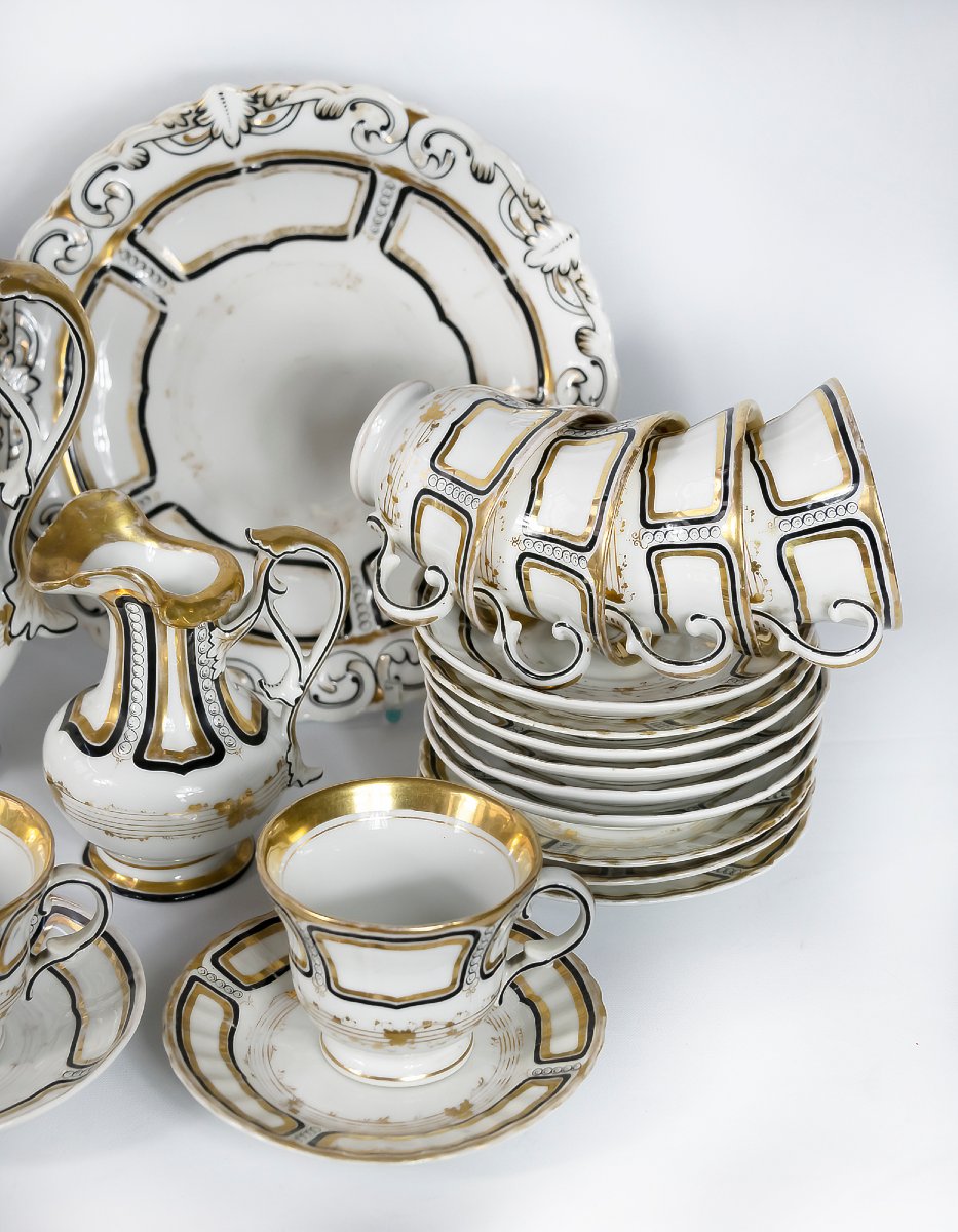 Antique Porcelain Tea Set For 11 People By Carl Tielsch-photo-3