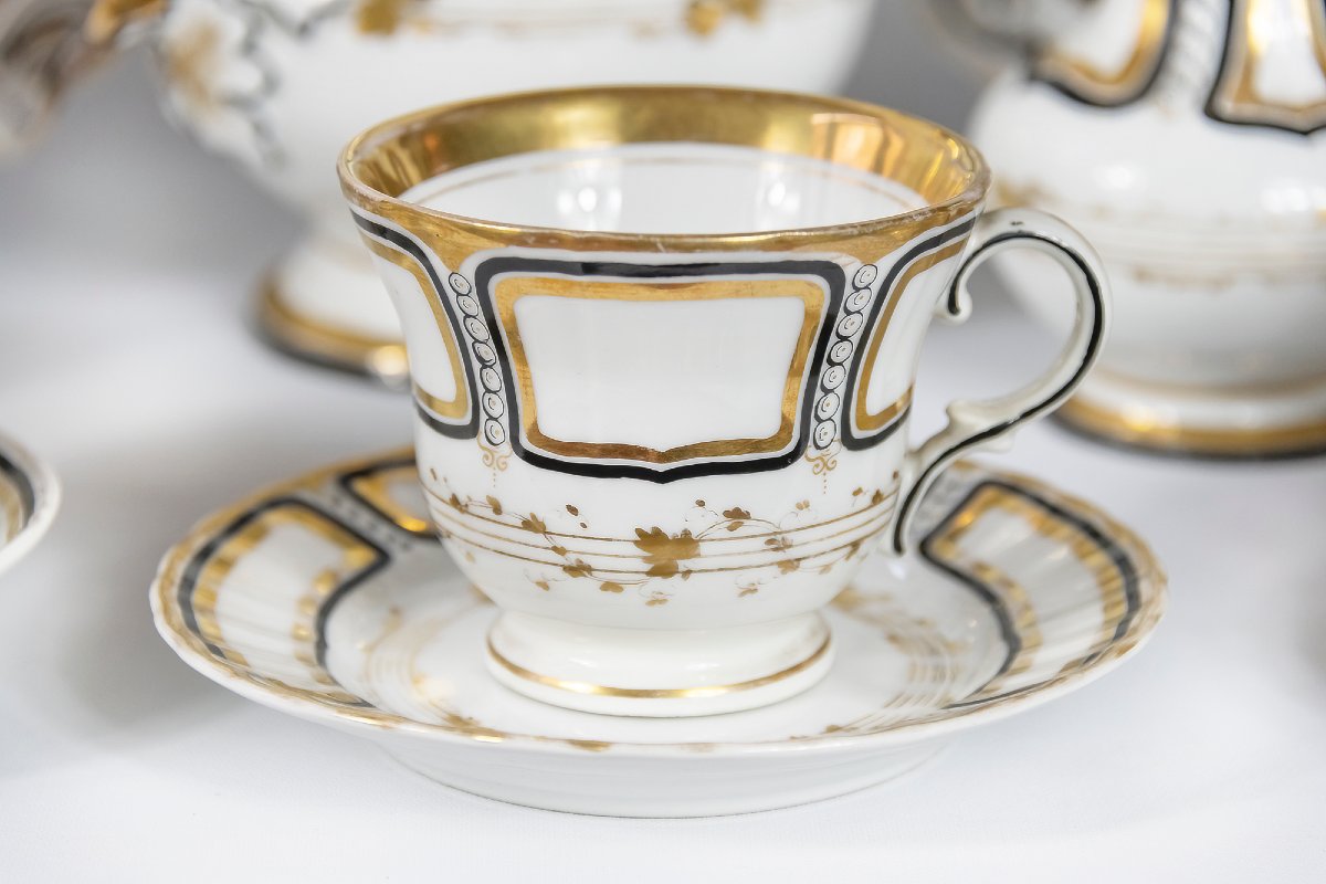 Antique Porcelain Tea Set For 11 People By Carl Tielsch-photo-4