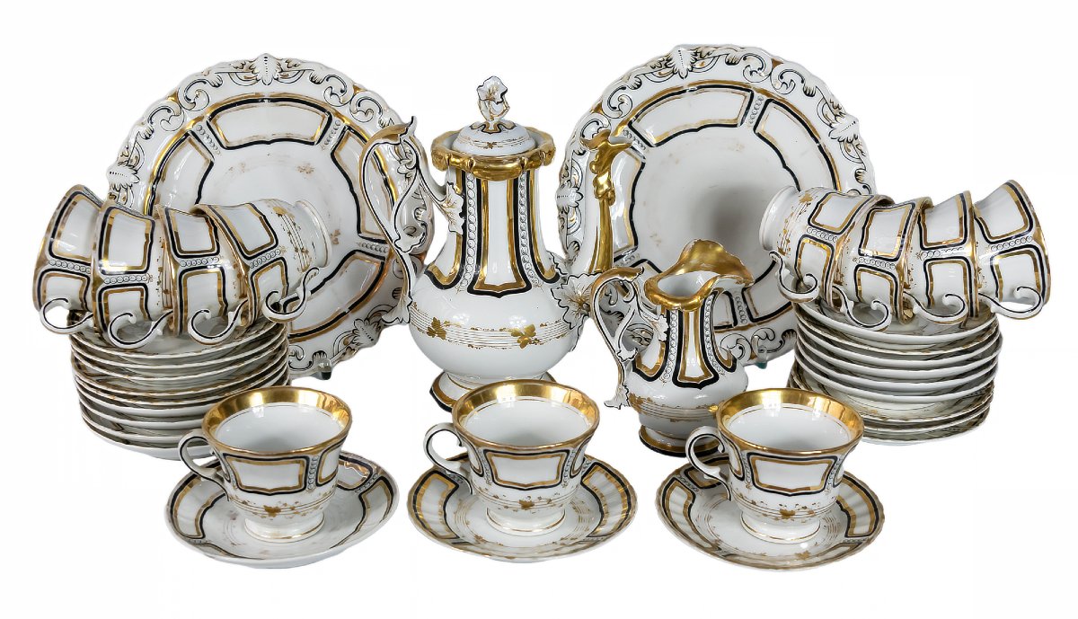 Antique Porcelain Tea Set For 11 People By Carl Tielsch-photo-6