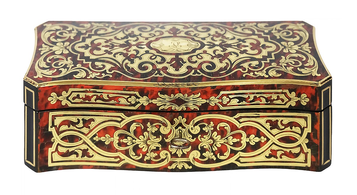 Coffret Ancien En Marqueterie Boulle Napoléon III