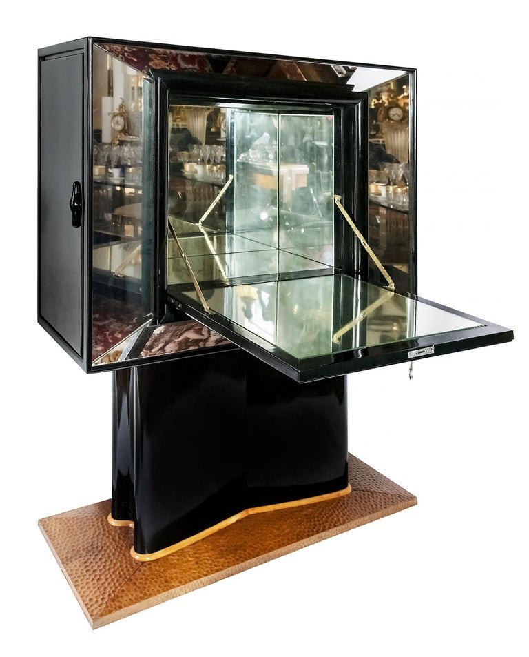 Meuble Bar Miroir Art Déco Italien Par Valzania-photo-2