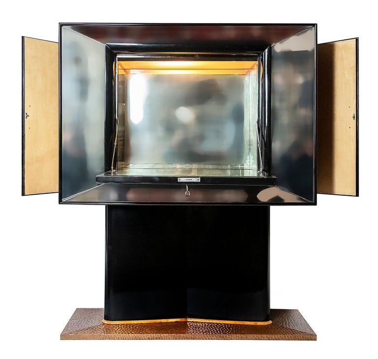 Meuble Bar Miroir Art Déco Italien Par Valzania-photo-1