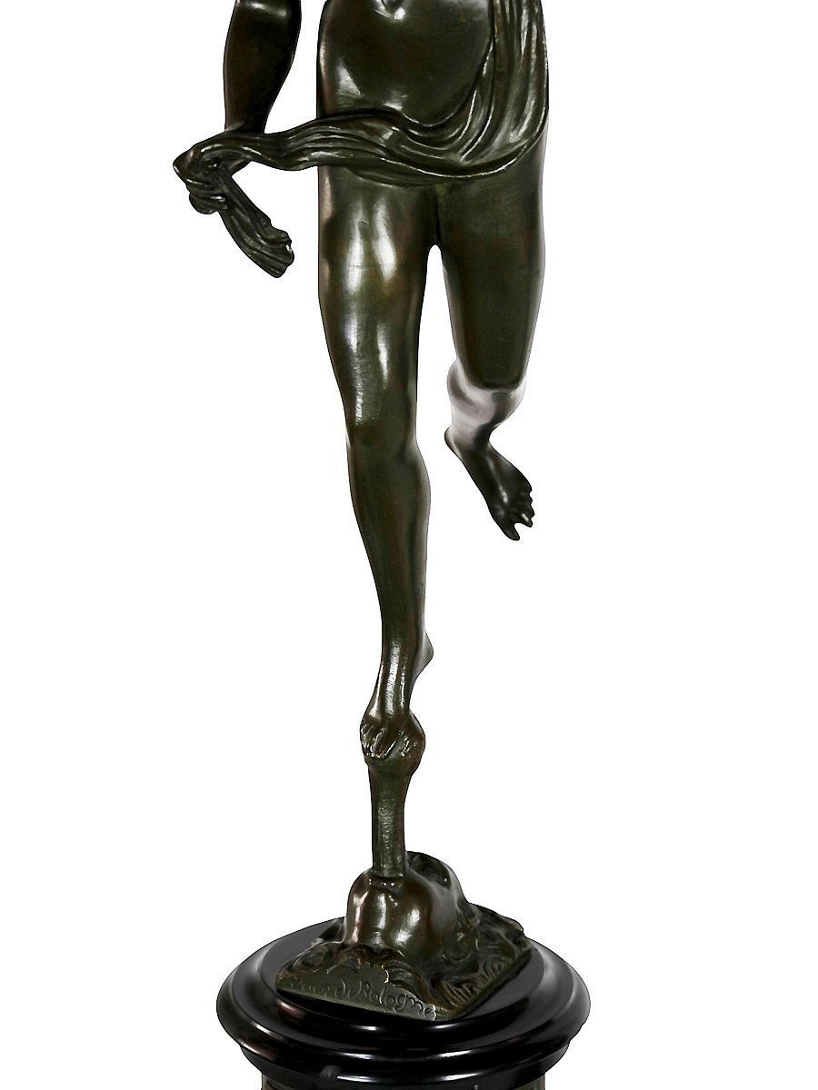 Pair Of Bronze Sculptures Of Mercury And Fortuna After Jean De Boulogne-photo-3