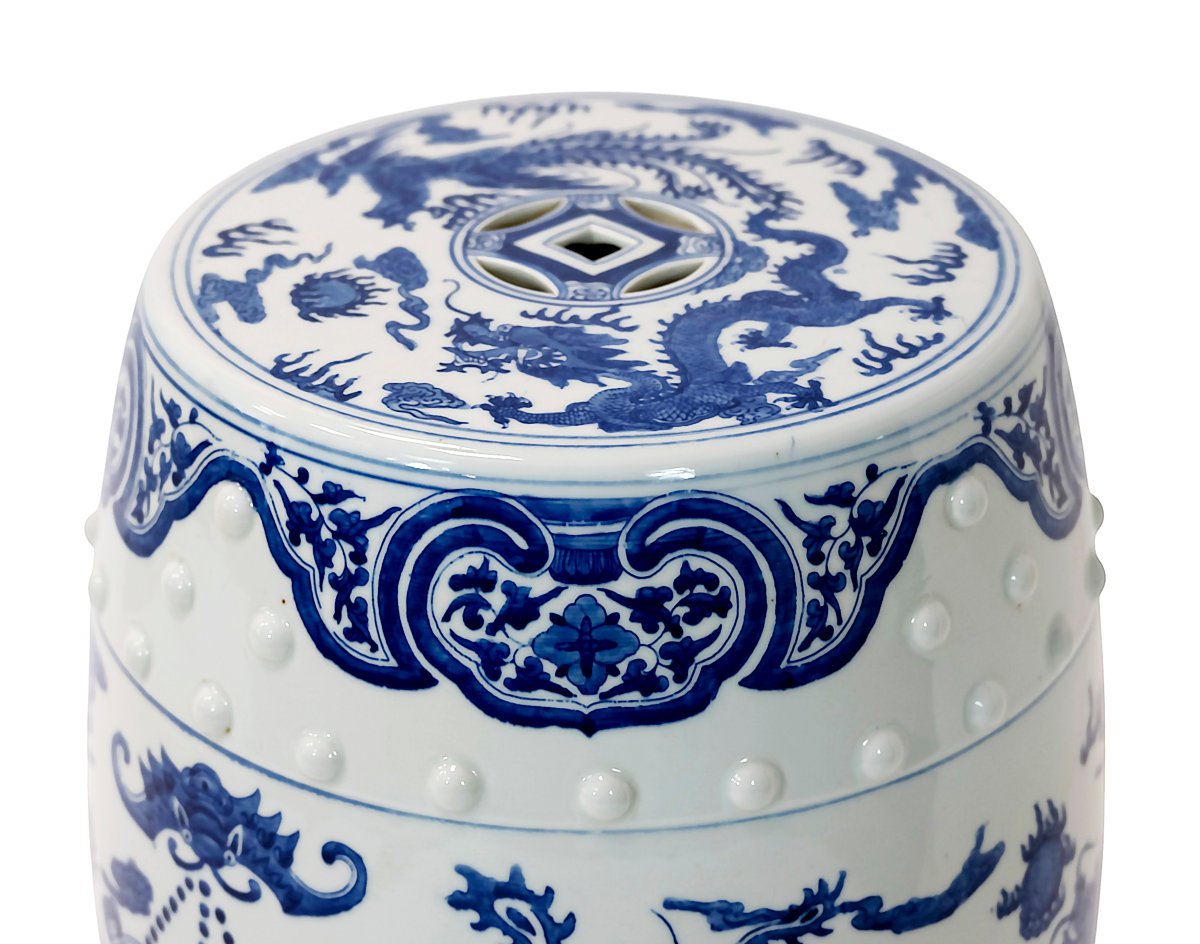 Hand Painted Chinese Ceramic Garden Stool-photo-3