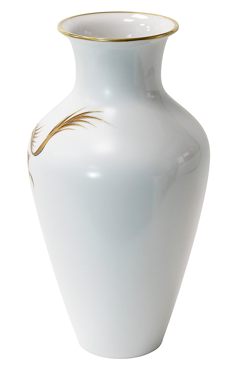 Vintage German Heinrich Porcelain Vase, Handmade, Golden Dragon Motif-photo-2