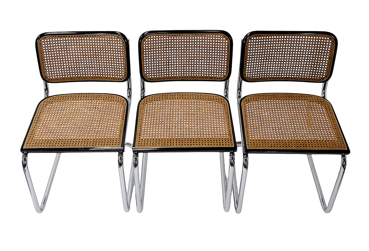 3 Piece Set. Mid-century Marcel Breuer Cesca Chairs By Gavina-photo-2