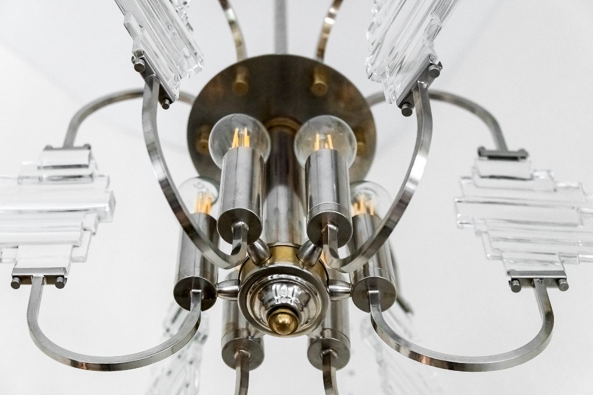 Italian Mid-century Style Chandelier By Sciolari, Circa 1970-photo-1
