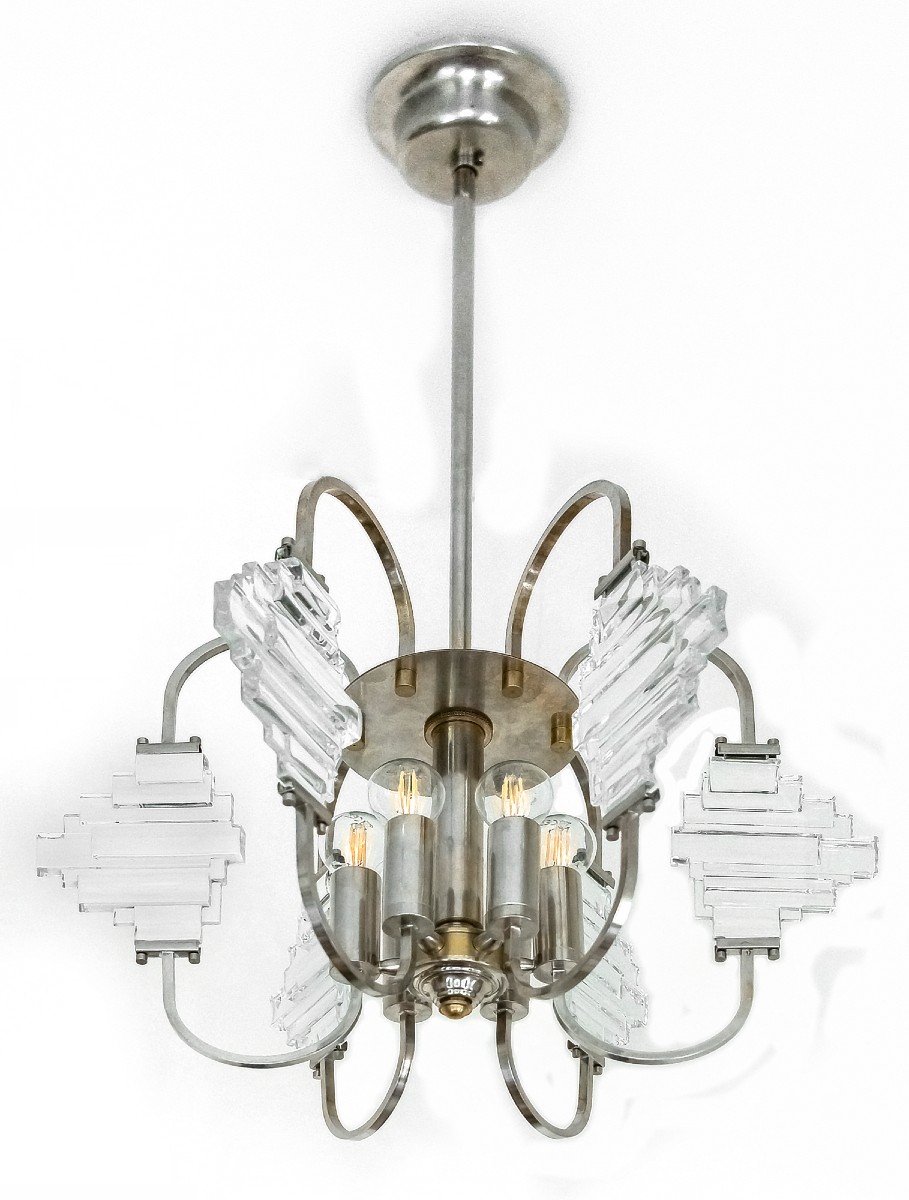 Italian Mid-century Style Chandelier By Sciolari, Circa 1970