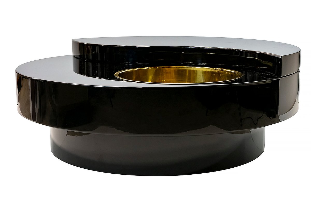 Table basse  Yin Yang italienne du milieu du XXe siècle, Willy Rizzo, vers 1970-photo-4