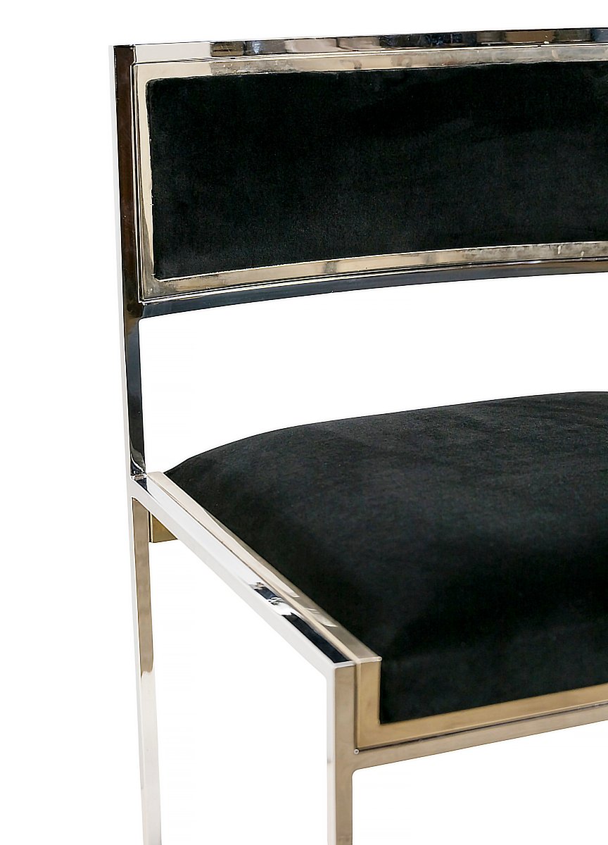 Ensemble de 6 chaises chromées italiennes de style Mid-Century, Willy Rizzo-photo-1
