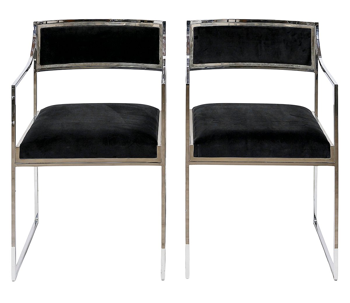 Ensemble de 6 chaises chromées italiennes de style Mid-Century, Willy Rizzo-photo-4