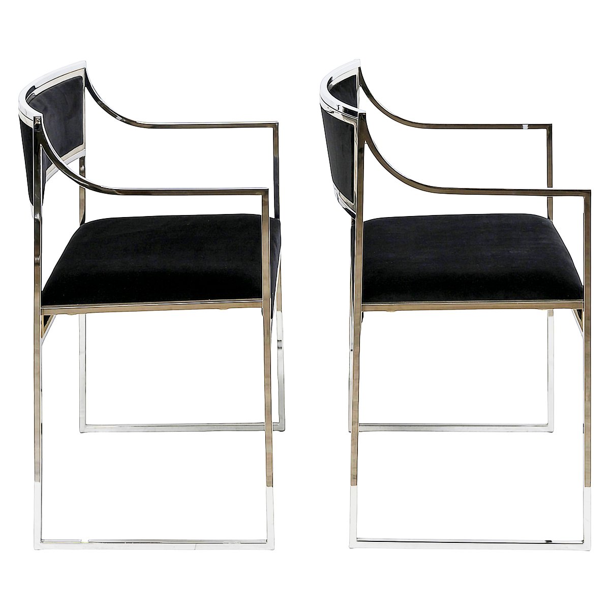 Ensemble de 6 chaises chromées italiennes de style Mid-Century, Willy Rizzo-photo-6