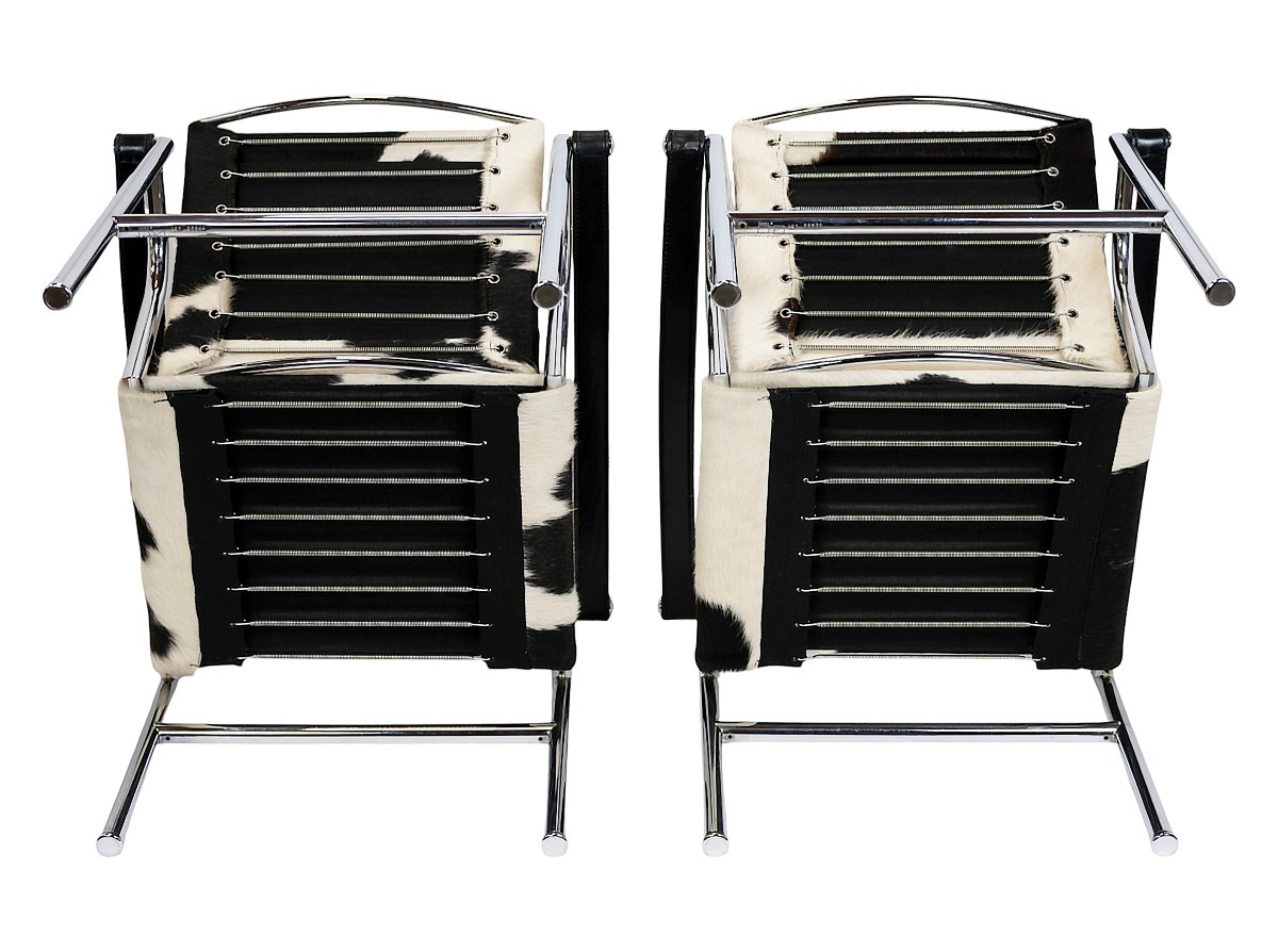 Paire de fauteuils vintage Le Corbusier LC1 par Cassina-photo-2