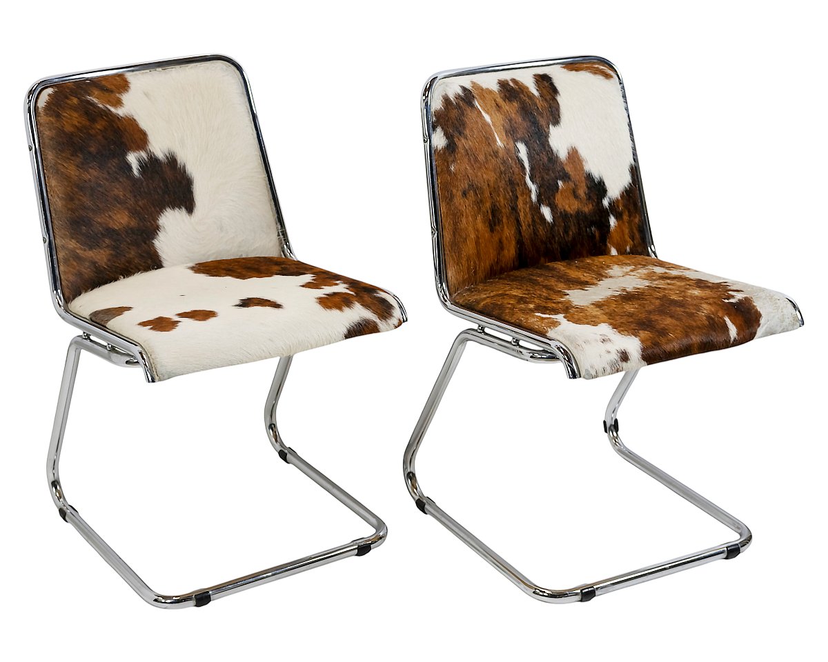 Ensemble de 4 chaises de salle à manger italiennes Claudio Salocchi, style milieu du XXe siècle-photo-1