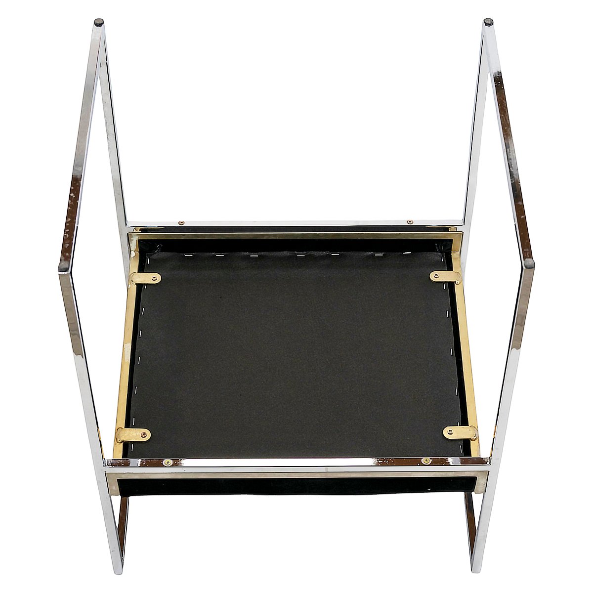 Ensemble de 6 chaises chromées italiennes de style Mid-Century,  Willy Rizzo-photo-3