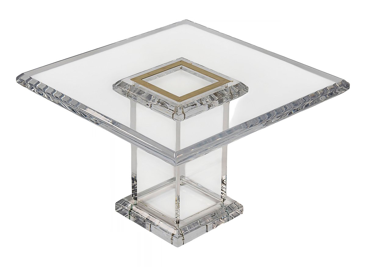 Paire de tables d'appoint/de canapé italiennes en plexiglas, style milieu du siècle-photo-1