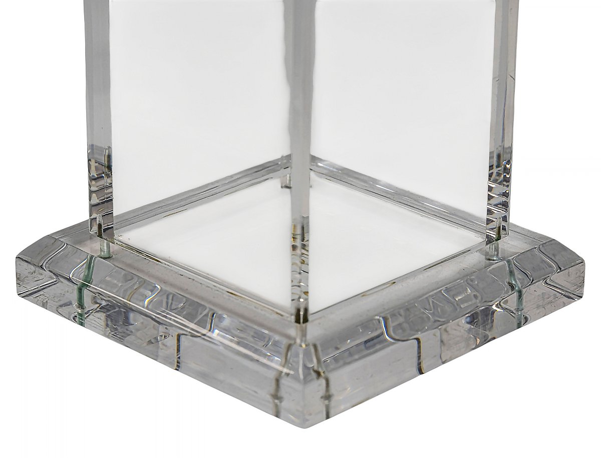 Paire de tables d'appoint/de canapé italiennes en plexiglas, style milieu du siècle-photo-2