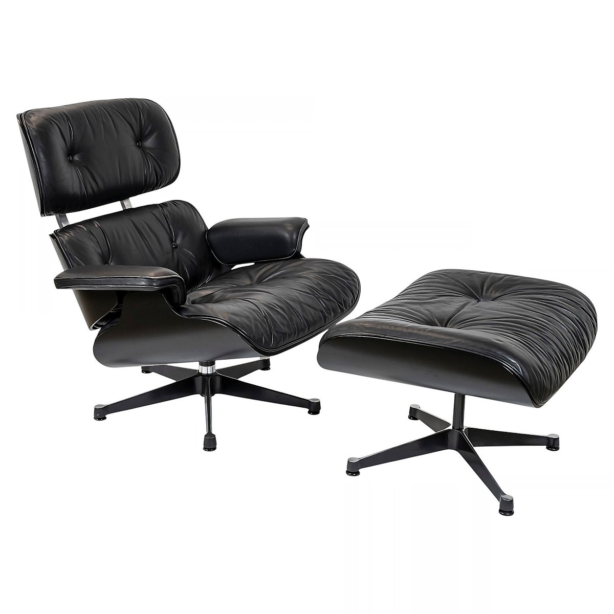 Vintage Eames Lounge Chair And Ottoman Set, Designed By Charles And Ray Eames For Vitra-photo-3
