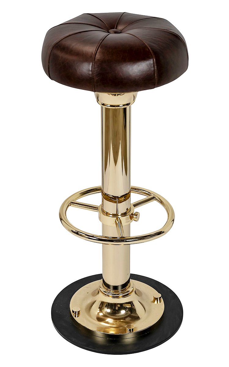 Set Of 4 Italian Brass Mid-century Style Bar Stools/chairs-photo-2