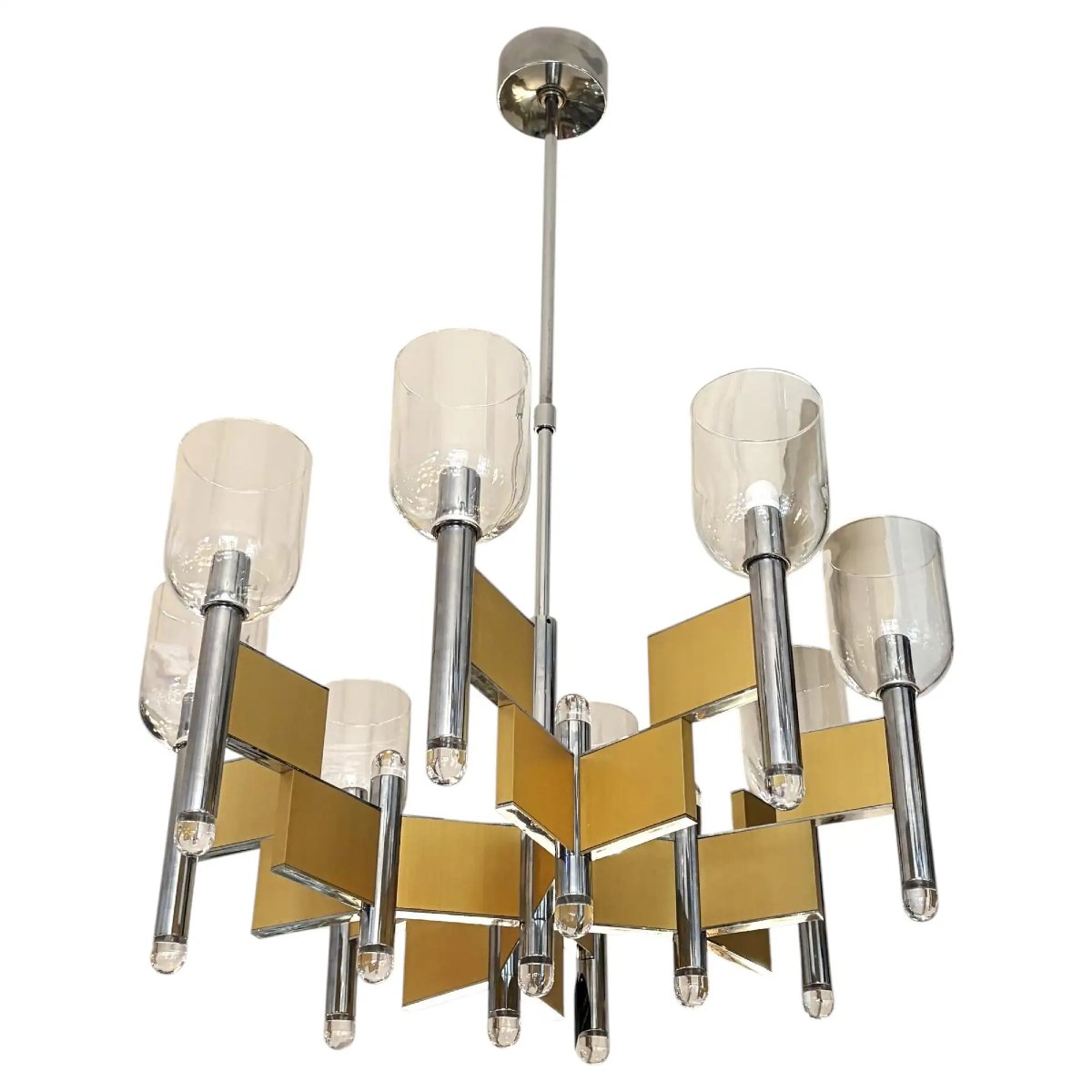 Lustre italien du milieu du XXe siècle, signé Sciolari, vers 1970