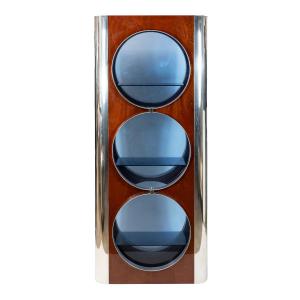 Vitrine vintage italienne Willy Rizzo, années 1980