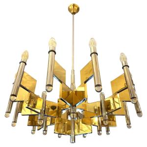 Mid-20th-century Italian Chandelier, Sciolari, Circa 1970