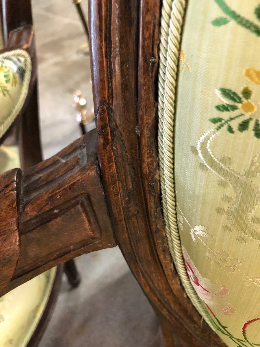 Paire de fauteuils 18ème -photo-1
