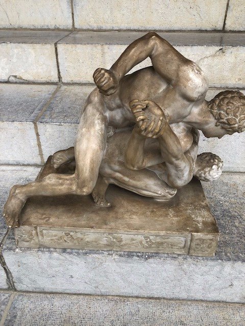 Group In Biscuit "the Wrestlers" XIX°s.-photo-4