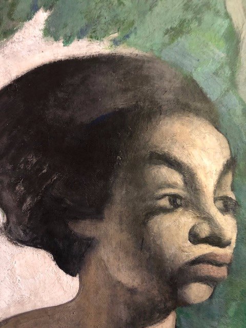 Portrait Africaine Signé Andre Lemoigne(1898-1987)-photo-3