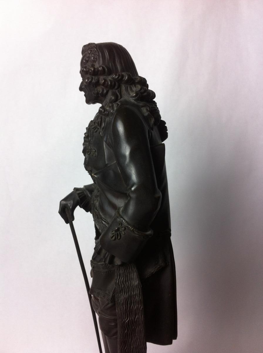 Statues Bronze Voltaire Rousseau 51cm-photo-3
