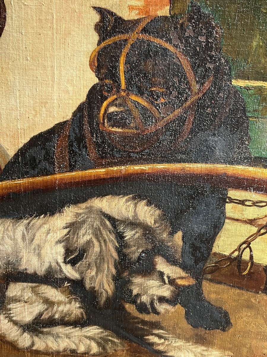 Painting Carriage Pulled By Dogs -photo-2