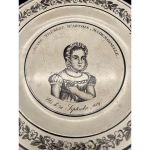 Assiette Légitimiste Marie Thérèse d'Artois