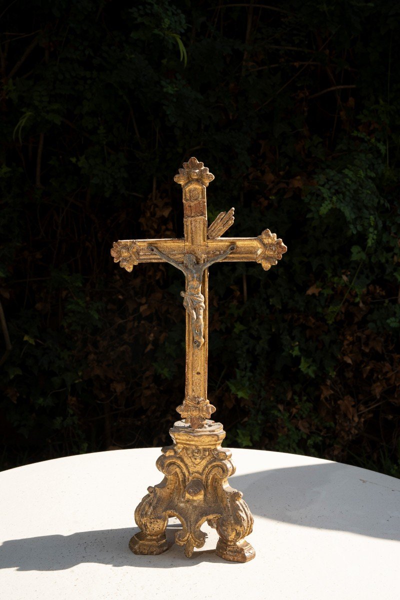 Croix En Bois Avec Le Christ,  XVIIIe Siècle