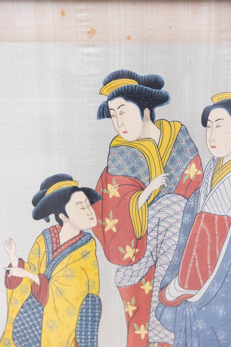 Peinture Japonaise Sur Soie-photo-4