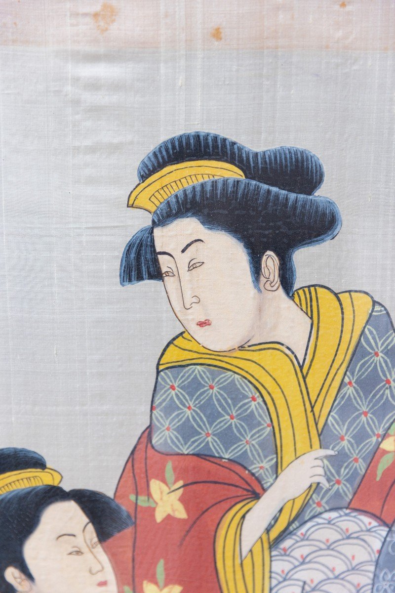 Peinture Japonaise Sur Soie-photo-1