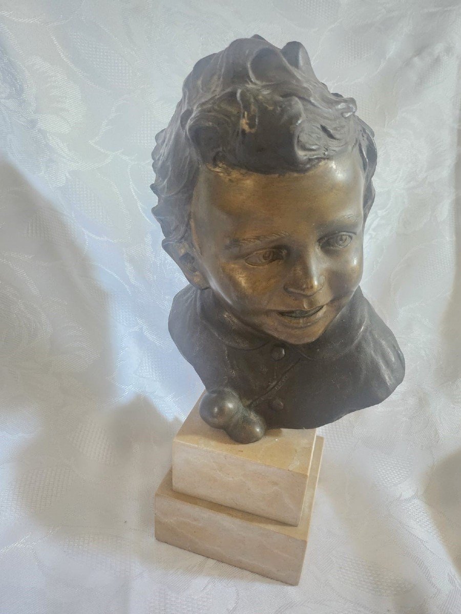 Bronze Bust, Vincenzo Cinque (naples, 1852 - Naples, 1929)  