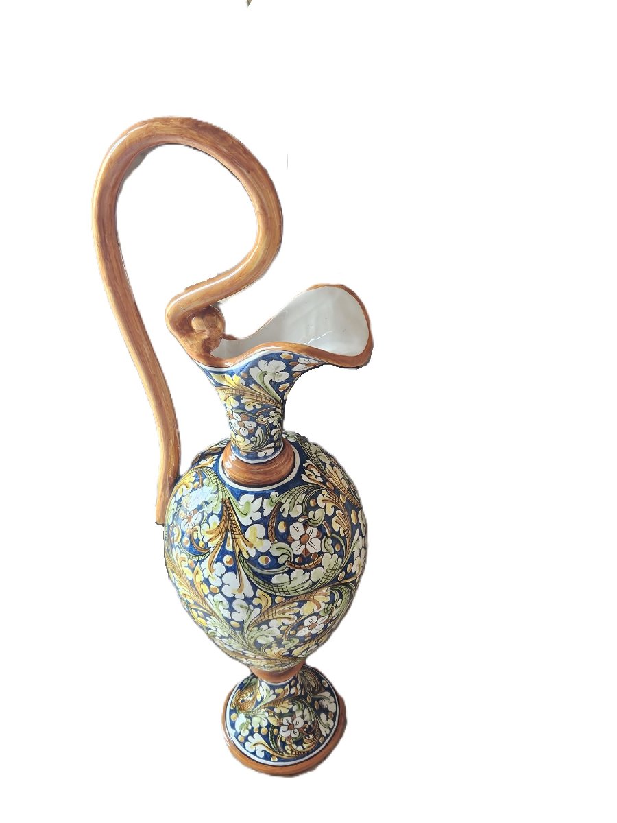 Grand Vase De Caltagirone, XXe Siècle-photo-3