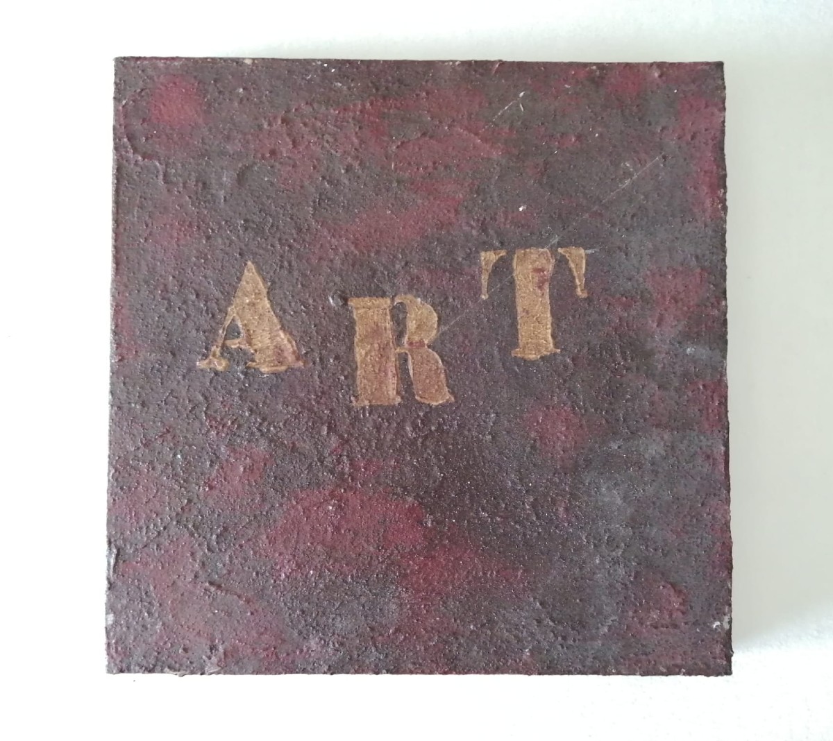 Mixed Media Painting On Canvas, Depicting The Word "art"