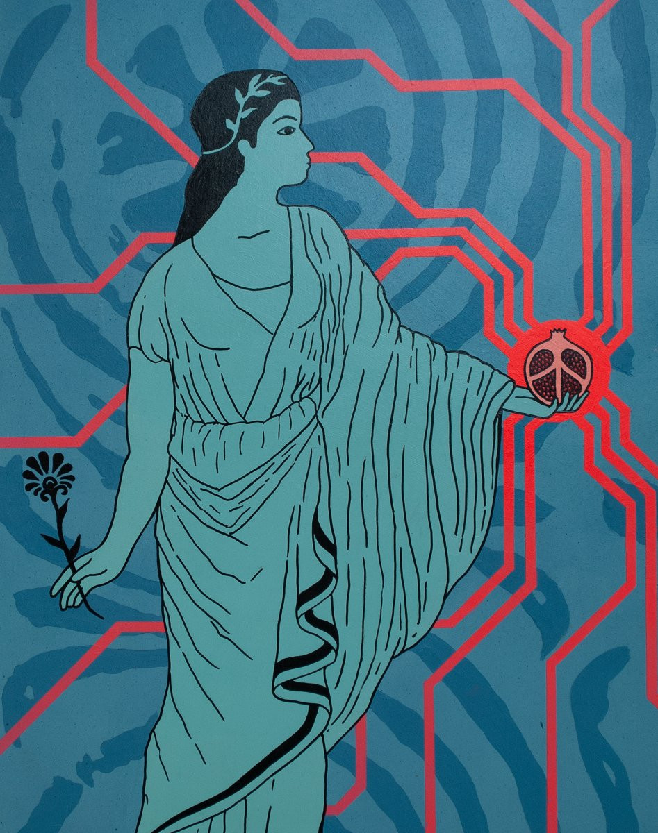 Persefone, Gabel.es , Mixed Technique On Mdf Panel-photo-2